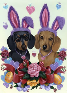 dachshundbunniesflag