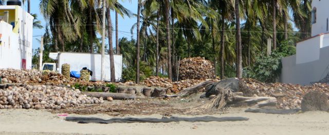 A new business between a restaurant and a private home.