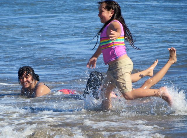 Lots of fun in the water.
