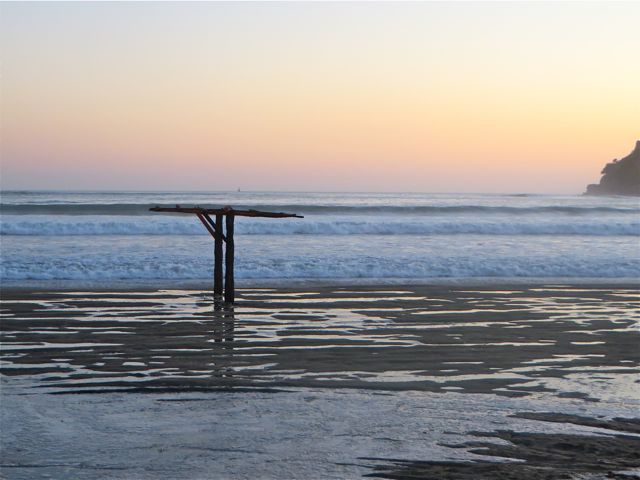 We saw him 2 years ago set up in the same location. I was worried that the tide was going to carry his palapa away.
