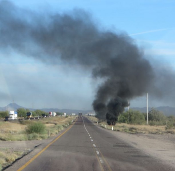 What the heck? Turned out to be burning tires.