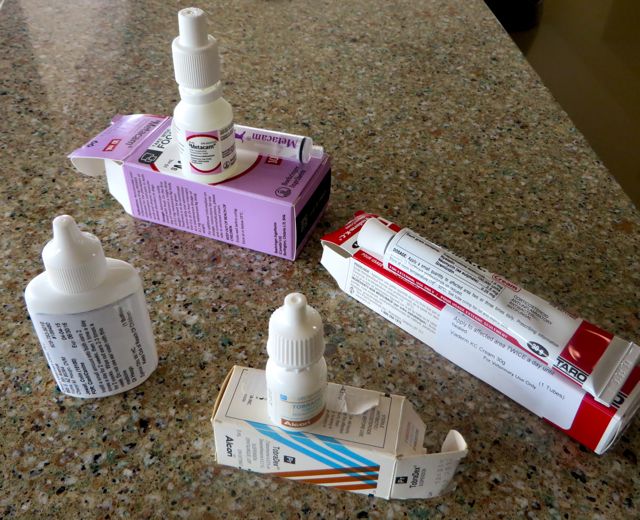 I feel like I am back nursing with all these meds to dispense at various times throughout the day.