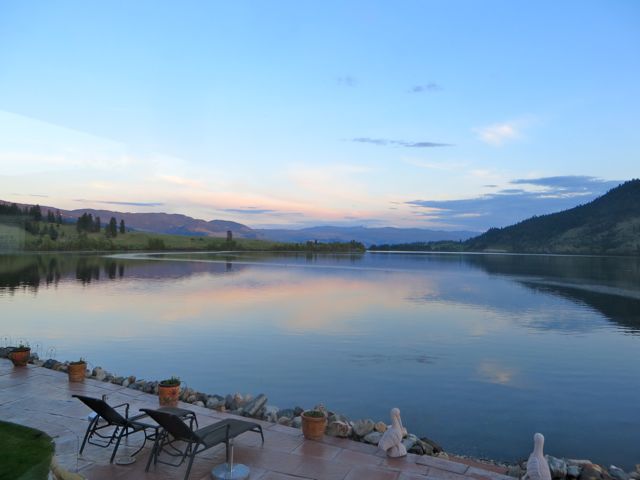 Reflection on the lake of the sunset two nights ago.