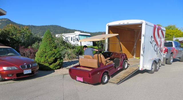 Then about 8AM my golf cart came back.