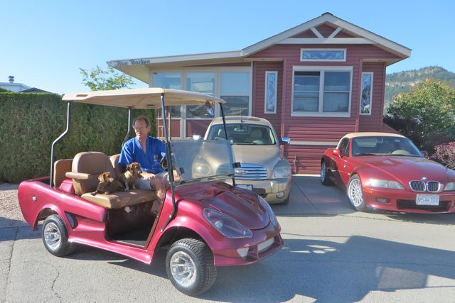 The girls love being driven around and so Colin took them around the block.