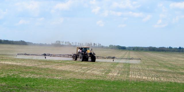 Colin thought this guy was spraying pesticide.