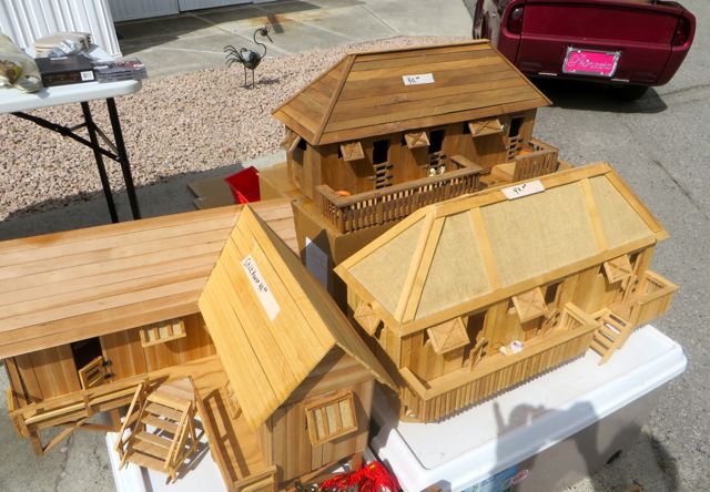The owner of this site had tons of neat thing for sale. He had built these wooden homes.
