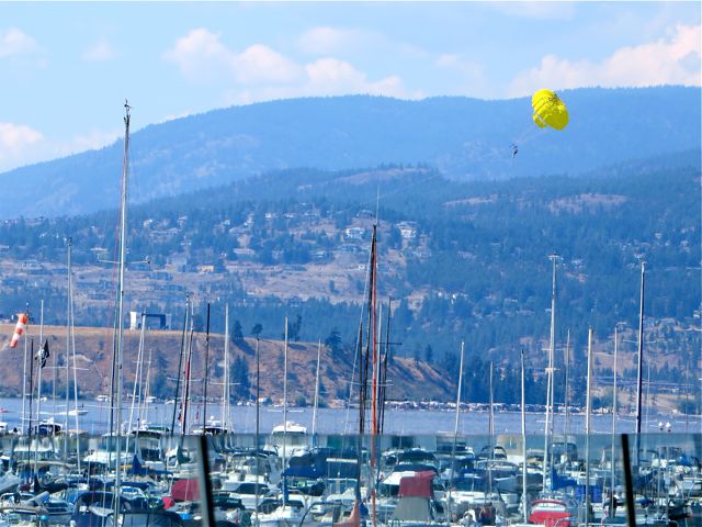 Lucky us, treated to yet another lunch at the Kelowna Yacht Club. Colin has been hired to do photos for the architect and now finally the conditions are perfect.