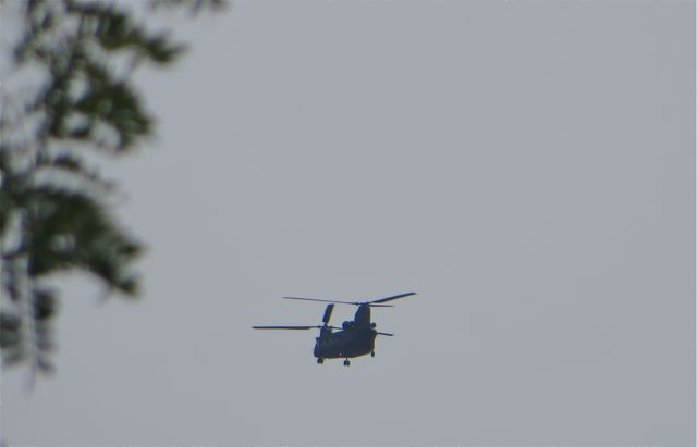 This flew over twice this afternoon but I don't think it was involved in the fire.