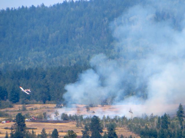 At one [point it was a rank 2 to rank 3 with trees involved but all the air support has dropped back down to a ground fire.