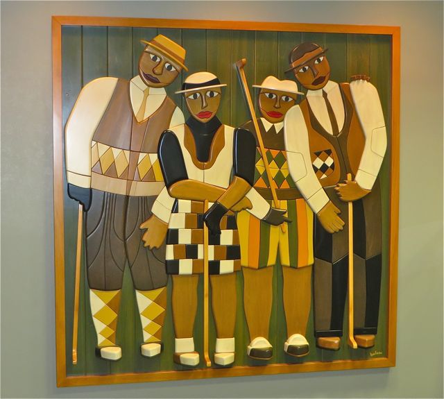 Loved this piece of art, all done in wood.