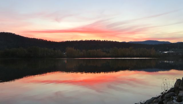 This is where the sun actually set. Look at