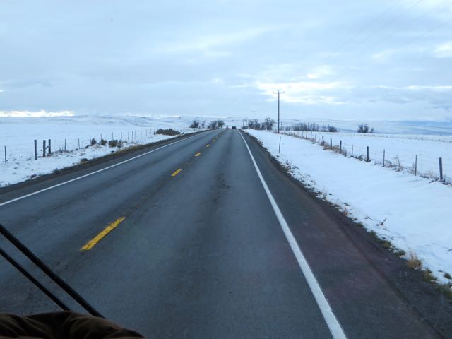 The further south we traveled the more snow we saw.