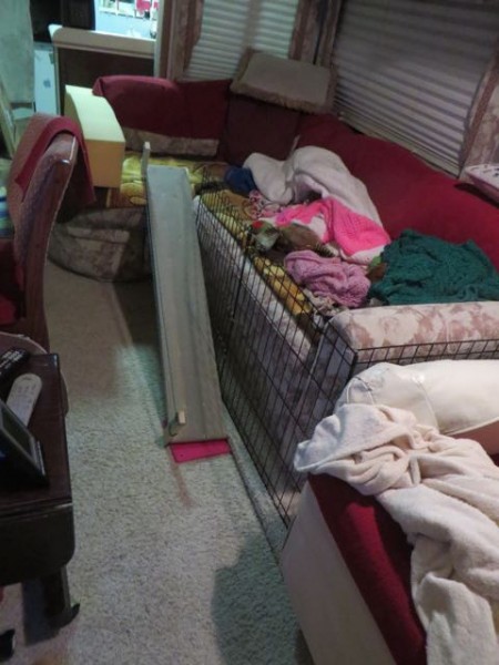 With the living room slide in we are tight