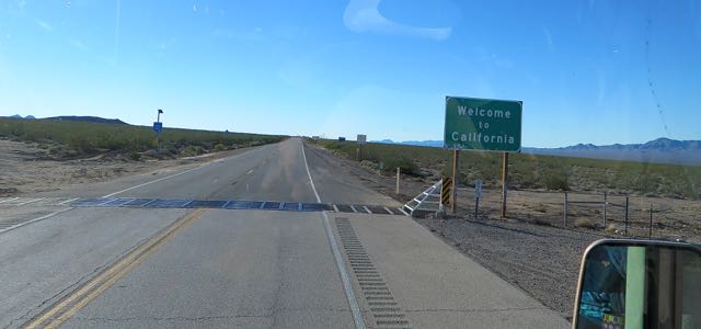 It wasn't long before we hit the California border and the immediate decrease in the quality of highway.