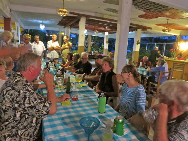 All the RVers were there plus many who live on the Isla.
