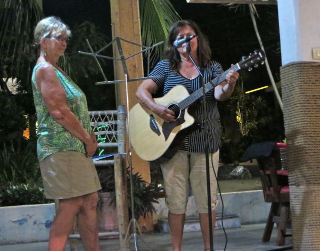 She beckoned me up to join her for a number but I didn't know the song.