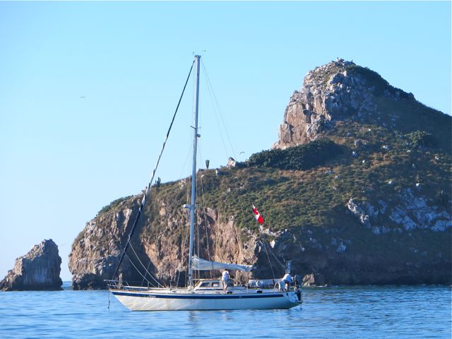 A large sail boat from Canada overnighted in front of us the other night.