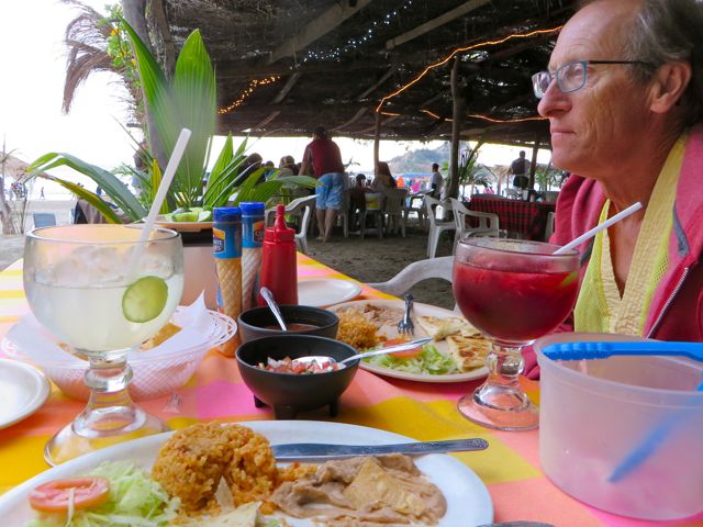 Colin and I started a new tradition yesterday. We went to a beach restaurant yesterday for a late lunch and talked about the past year. IT also filled out tummies until we got our late night dinner.