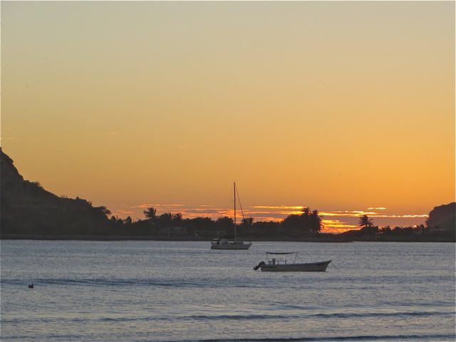 Yesterday we were treated to some color at sunset.