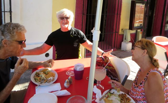 Jim, another musician here in Mazatlan joined us shortly after Wendy left. Always lots happening in town and we had just stopped for a meal.