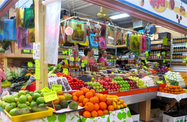 We try and support the same vendors but bottom line is we go where the best produce is. However the best romaince might be at booth A while the best bananas are at booth B and so on.
