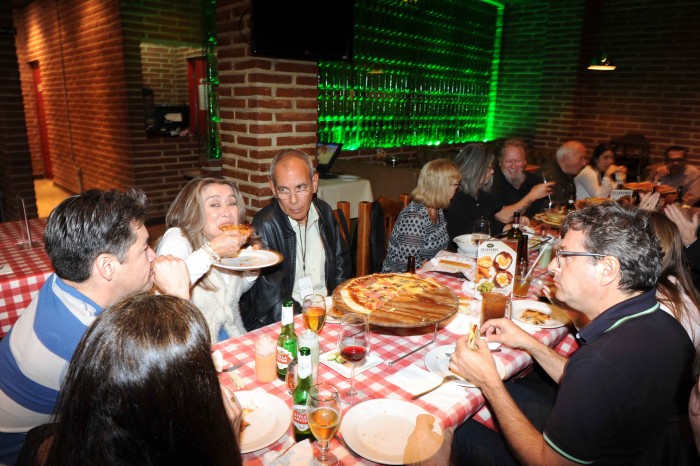 The honored musicians and invitees headed out for a celebratory meal at an Italian restaurant. I can't say how many we were.