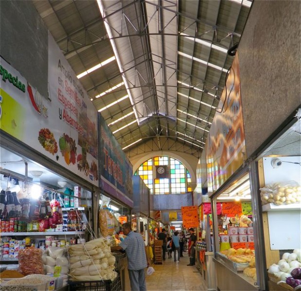 The lovely mercardo in centro. Much narrower aisles then one here In Mazatlan but cleaner and
