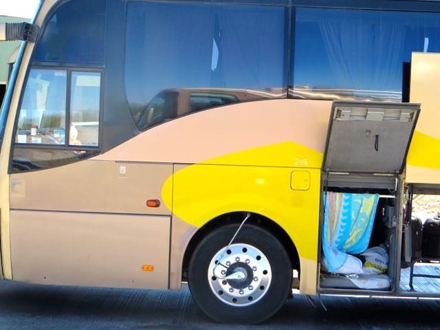 Did you know that on the longer drives buses require two drivers and this is where one of them rest while the other drives. There is no way that I could be locked in the belly of a bus in a tiny luggage compartment. Doesn't matter that there is a mattress and a pillow and a blanket.