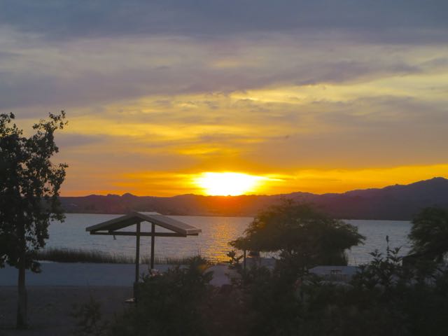 We arrived just before sunset and this is the view from our window.