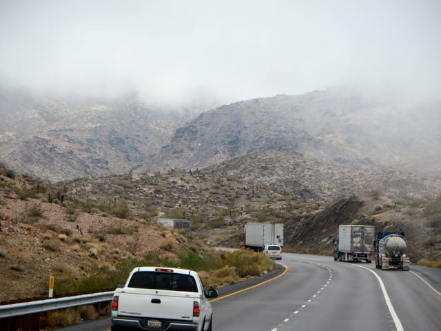 It was still a miserable drive with low cloud and many showers.