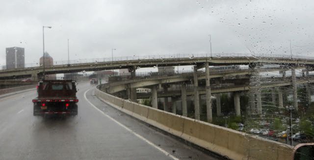 Fortunately the rain lessended s