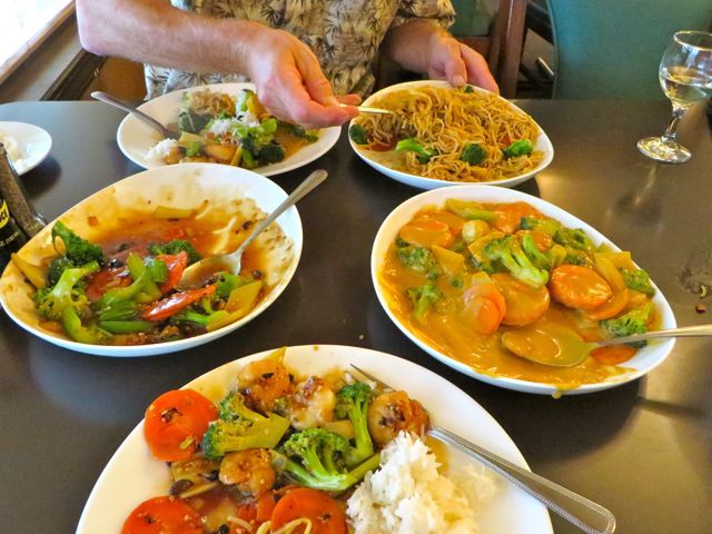 Wd did over order but it was all so good. The coconut curry ont e