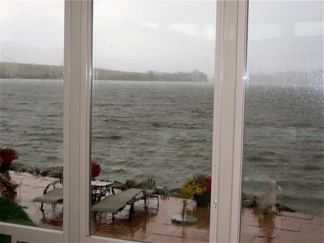 About five minutes later we were hit by a wall of rain and strong winds.