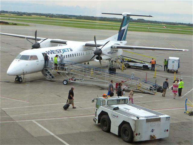 However yesterday, perhaps because it was a Saturday I was traveling i on a Bombardier Q400