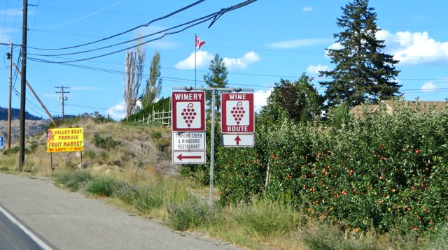 The highway between Osoyoos and Kelowna is considered a major wine route and every mile seems to be a turn off to another winery. Sadly we did not have the time to stop and do any tastings.