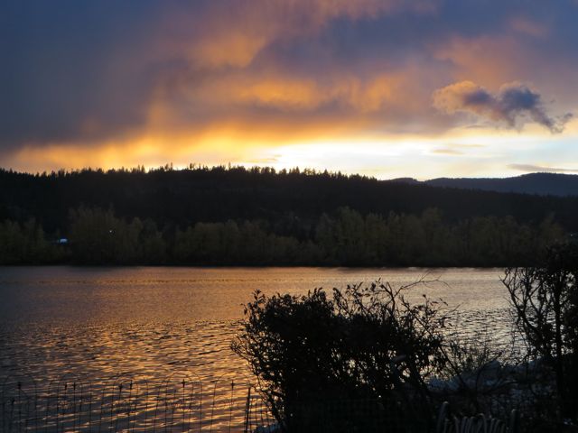 The actual sunset this evening.