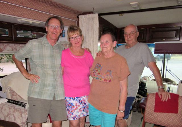 Got to our Amado, AZ, RV Park and welcomed Carol and Bill for a visit about 90 minutes later.