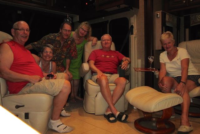 Diane graciously invited us in for a happy hour. Folks for to know each others and planes were made for the morning.