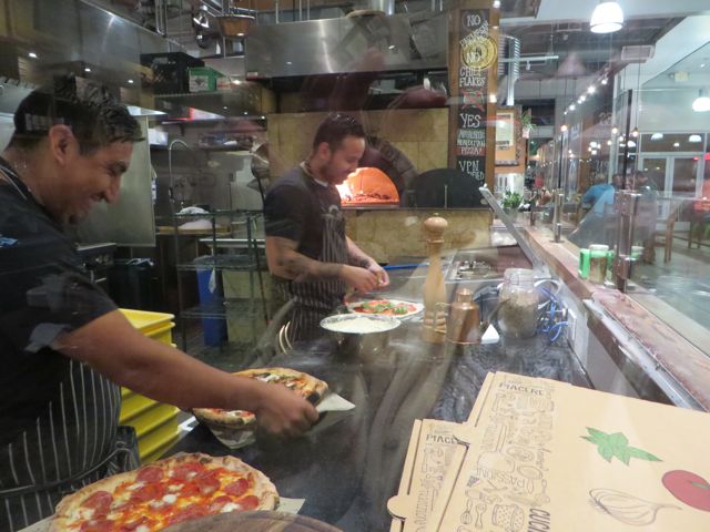Each pizza crust base is made and molded right in forn to fyou.