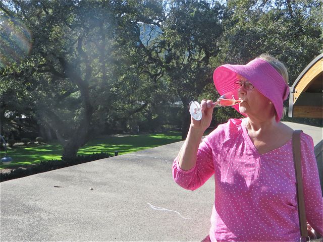 You were encouraged to take your first glass and walk about the grounds.