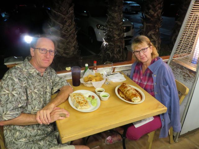 Last night we had dinner at home but tonight for our final evening in Napa we went backf to our Mexican restuarant.