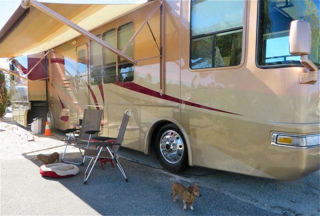 The RV is spotless and as there is no rain in the forecast it should stay that way.