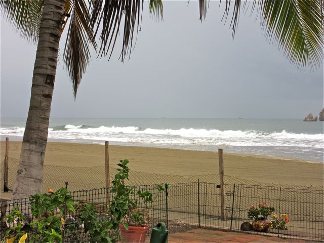 The beach looked sad and lonely.