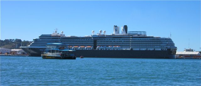 There was also a Holland America ship in port for the day.