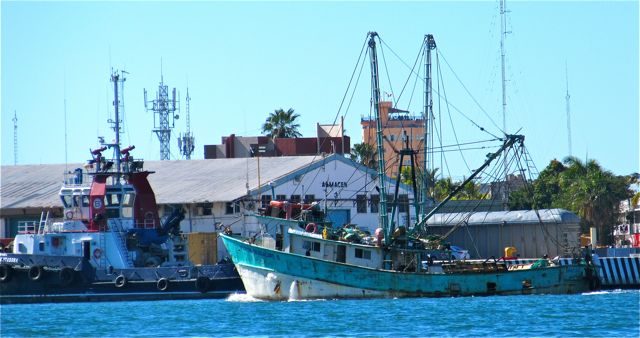 I really like this shot of the shrimp boat heading out to the ocean.