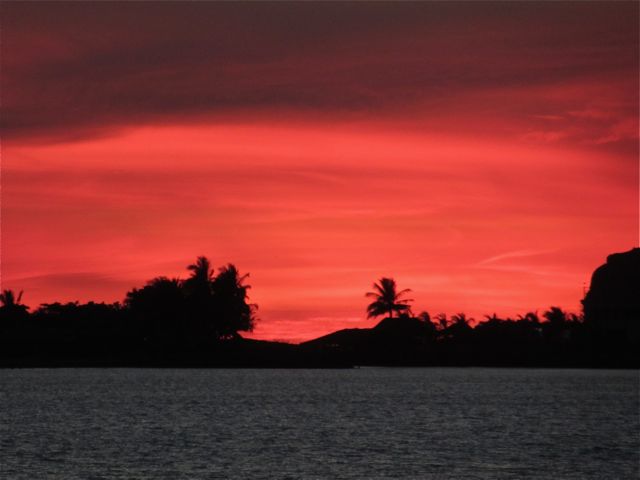 I had already gone inside for the evening when I peaked out. All I can say is WOW! I have seena similar photo on a friend's FB page so yes folks this is really how the sun went down here tonight in Mazatlan.